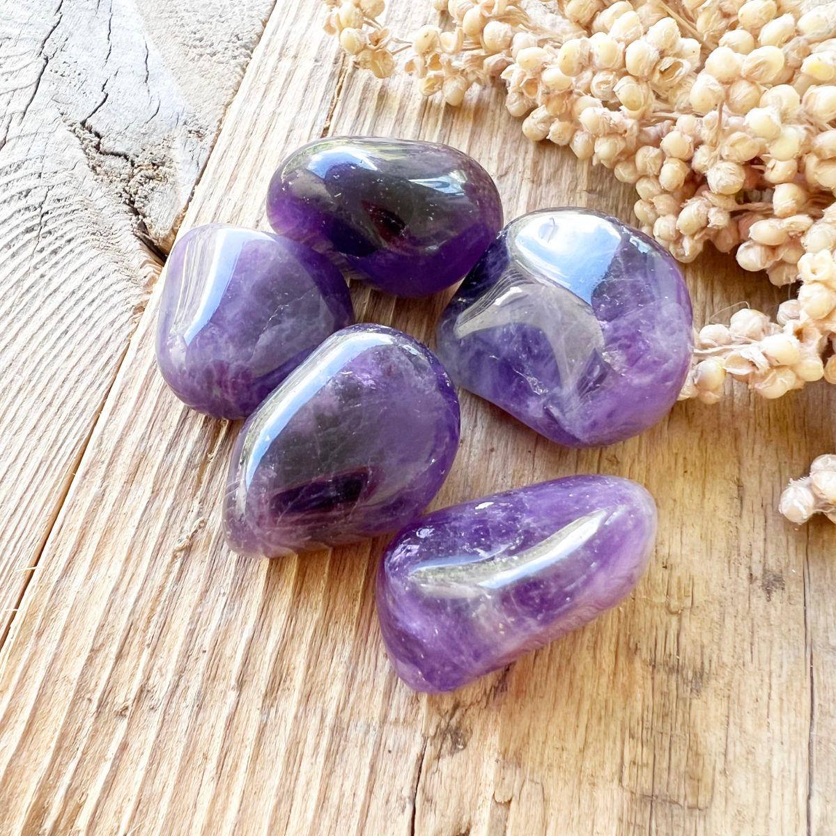 AMETHYST (dunkel) Trommelstein - DIY SPIRIT
