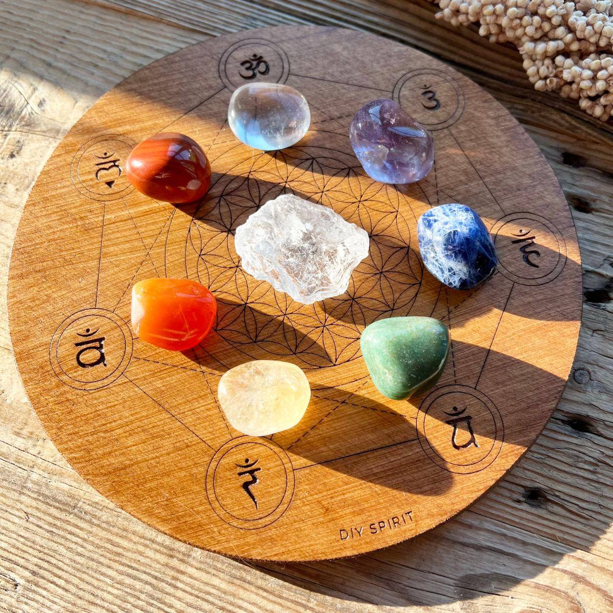 Chakra Trommelstein-Set - DIY SPIRIT