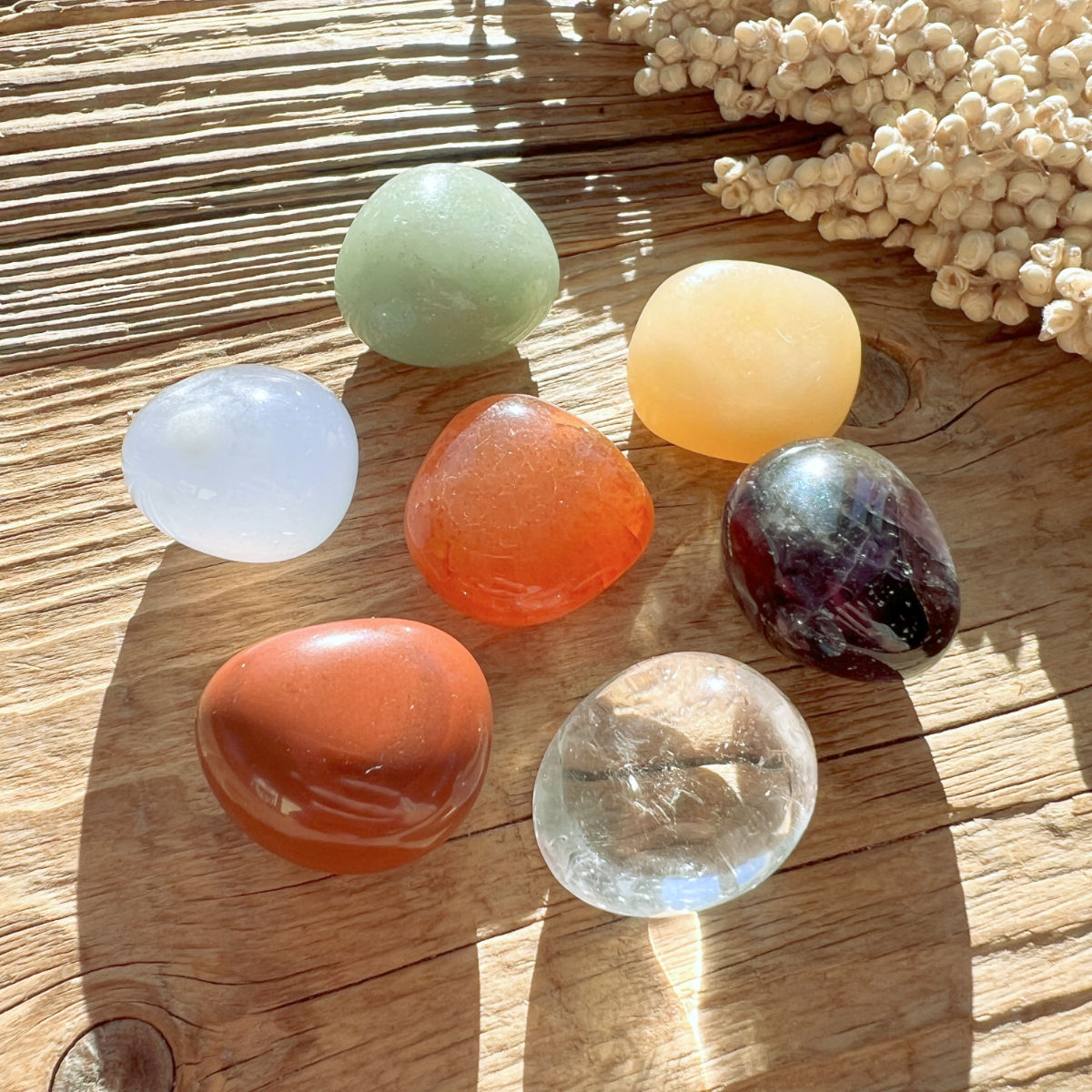 Chakra Trommelstein-Set - DIY SPIRIT #