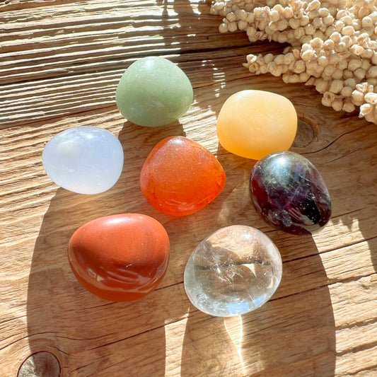 Chakra Trommelstein-Set - DIY SPIRIT #