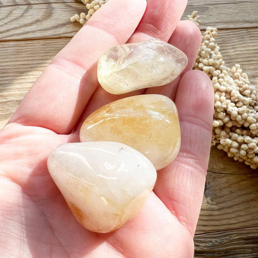 Citrin (gebr.) Trommelstein - DIY SPIRIT #