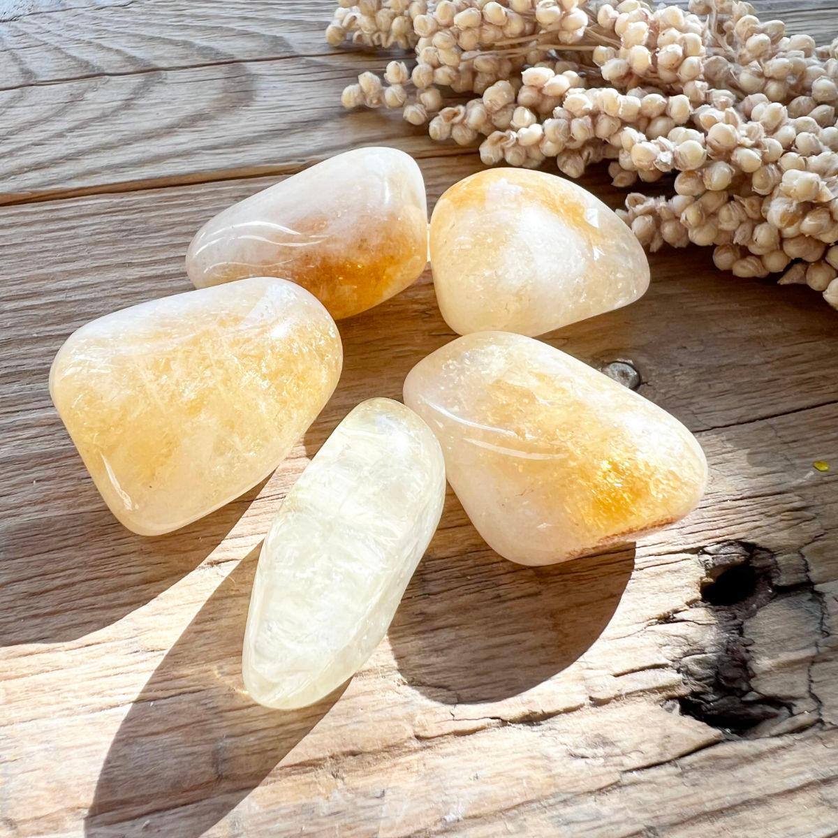 Citrin (gebr.) Trommelstein - DIY SPIRIT #