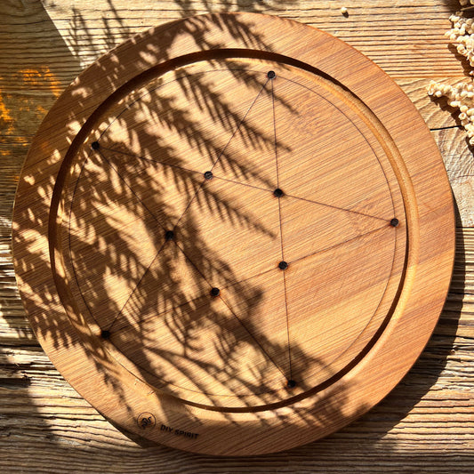Crystal Grid Board "Pentagramm" (Bambus) - DIY SPIRIT #