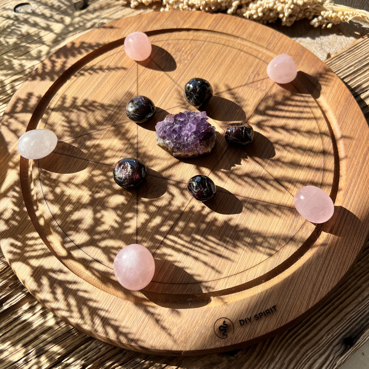 Crystal Grid Board "Pentagramm" (Bambus) - DIY SPIRIT #