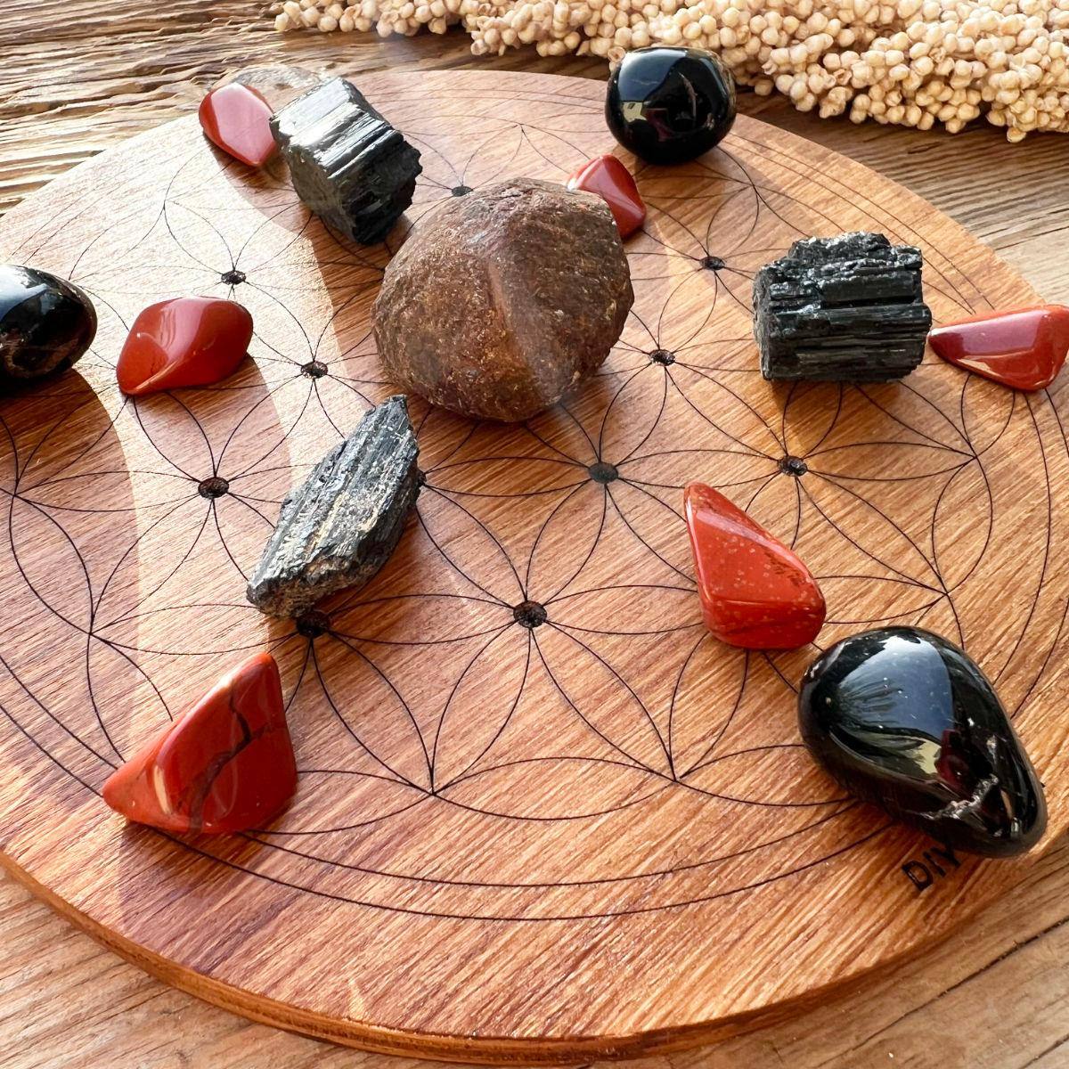 Muladhara Crystal Grid Steinset