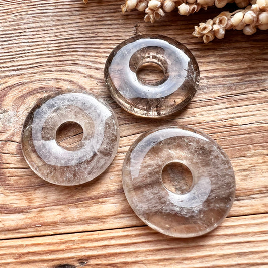 Rauchquarz Donut-Anhänger