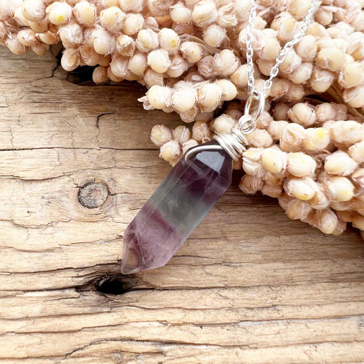 Fluorit Doppelender Halskette - DIY SPIRIT #