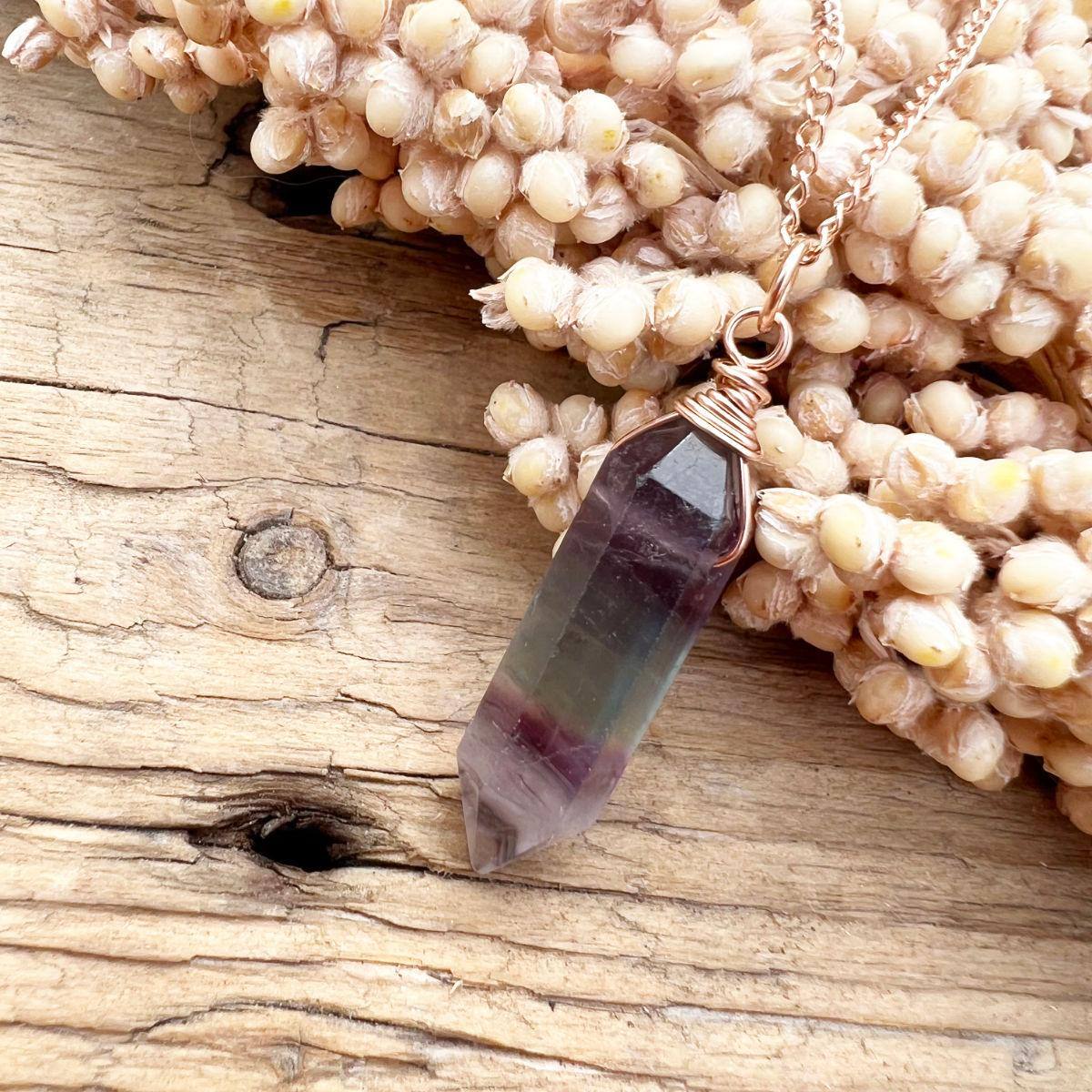 Fluorit Doppelender Halskette - DIY SPIRIT #
