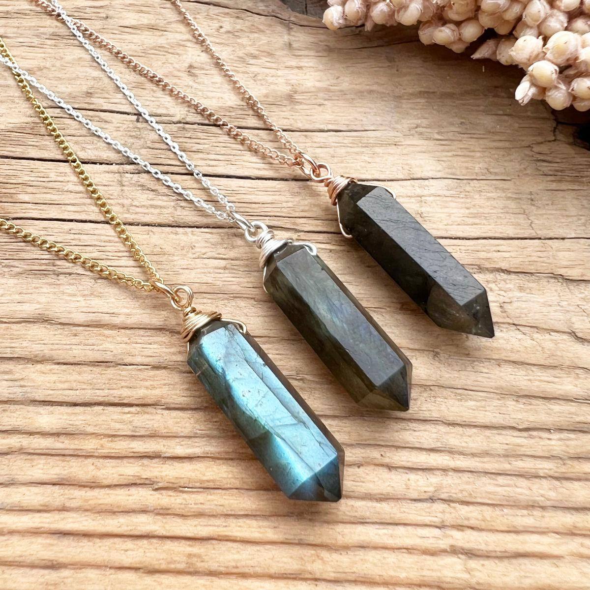 Labradorit Doppelender Halskette - DIY SPIRIT #