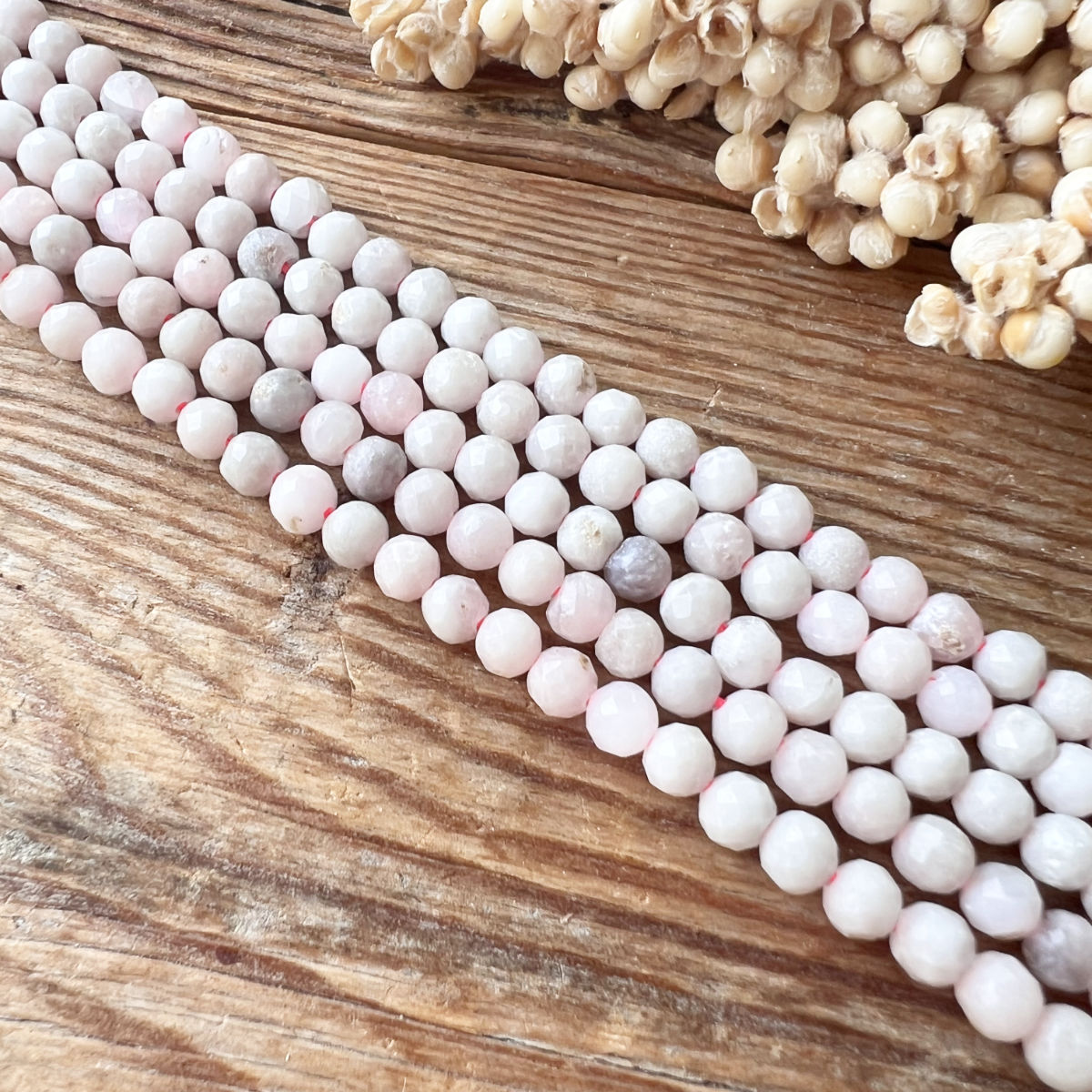 Pinkopal Perlen (facettiert, 4mm)