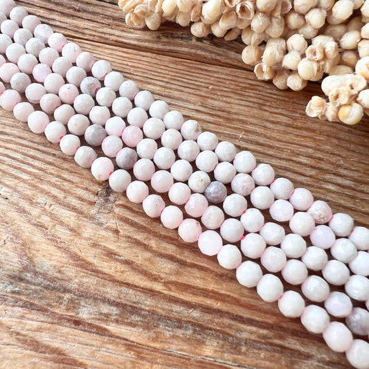 Pinkopal Perlen (facettiert, 4mm)