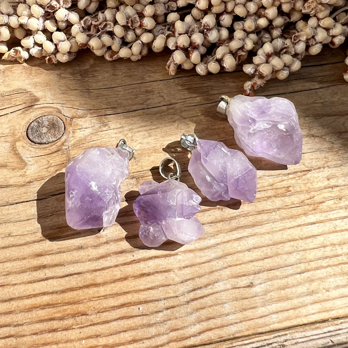 Amethyst Halskette (Rohkristall)