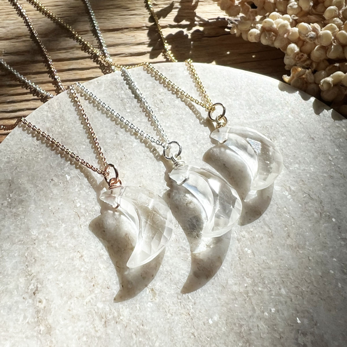 Bergkristall Moon Halskette - DIY SPIRIT #