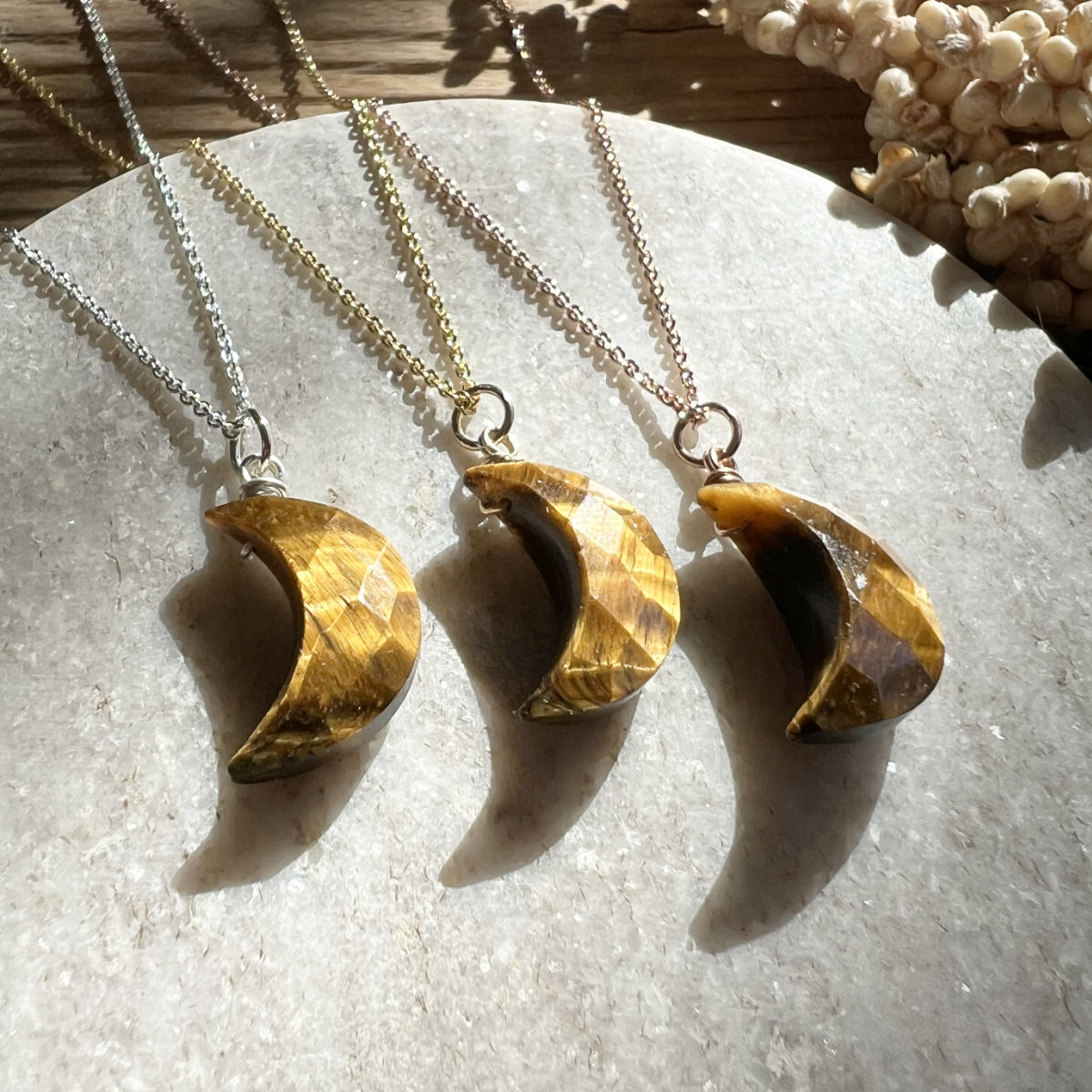 Tigerauge Moon Halskette - DIY SPIRIT #