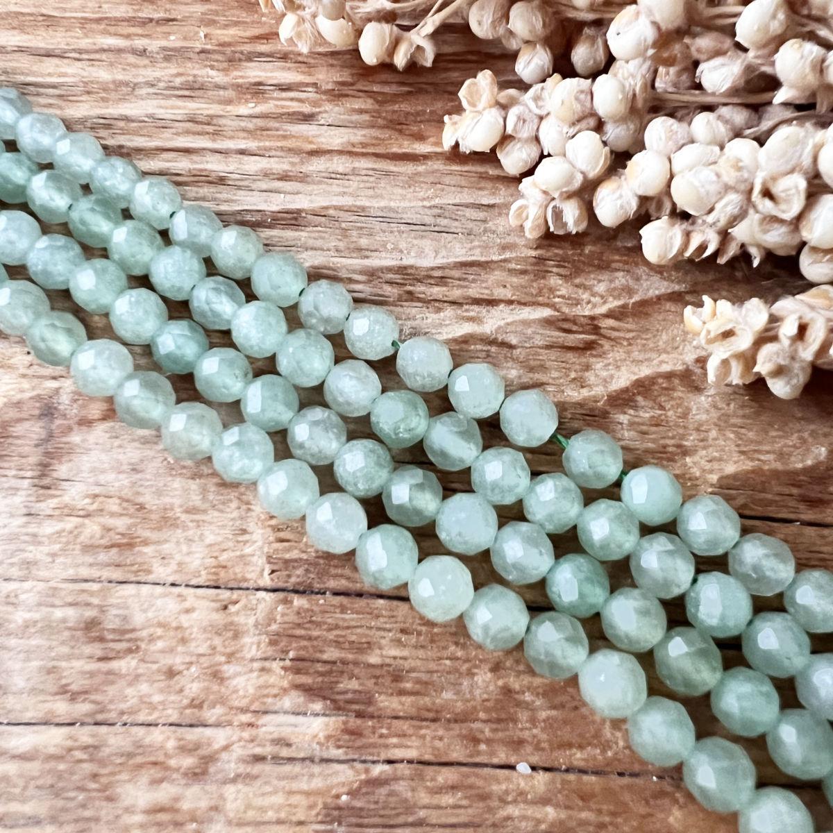 Aventurin Perlen (facettiert, 4mm)