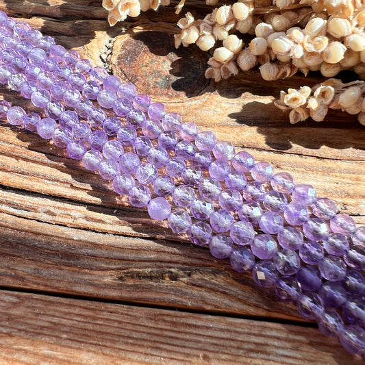 Amethyst Perlen (facettiert, 4mm)