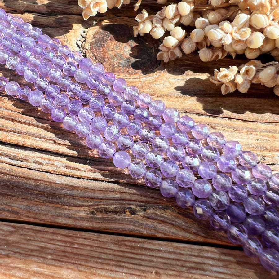 Amethyst Perlen (facettiert, 4mm) - DIY SPIRIT