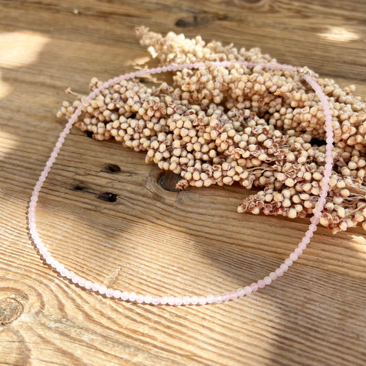 Rosenquarz Perlenkette - DIY SPIRIT #