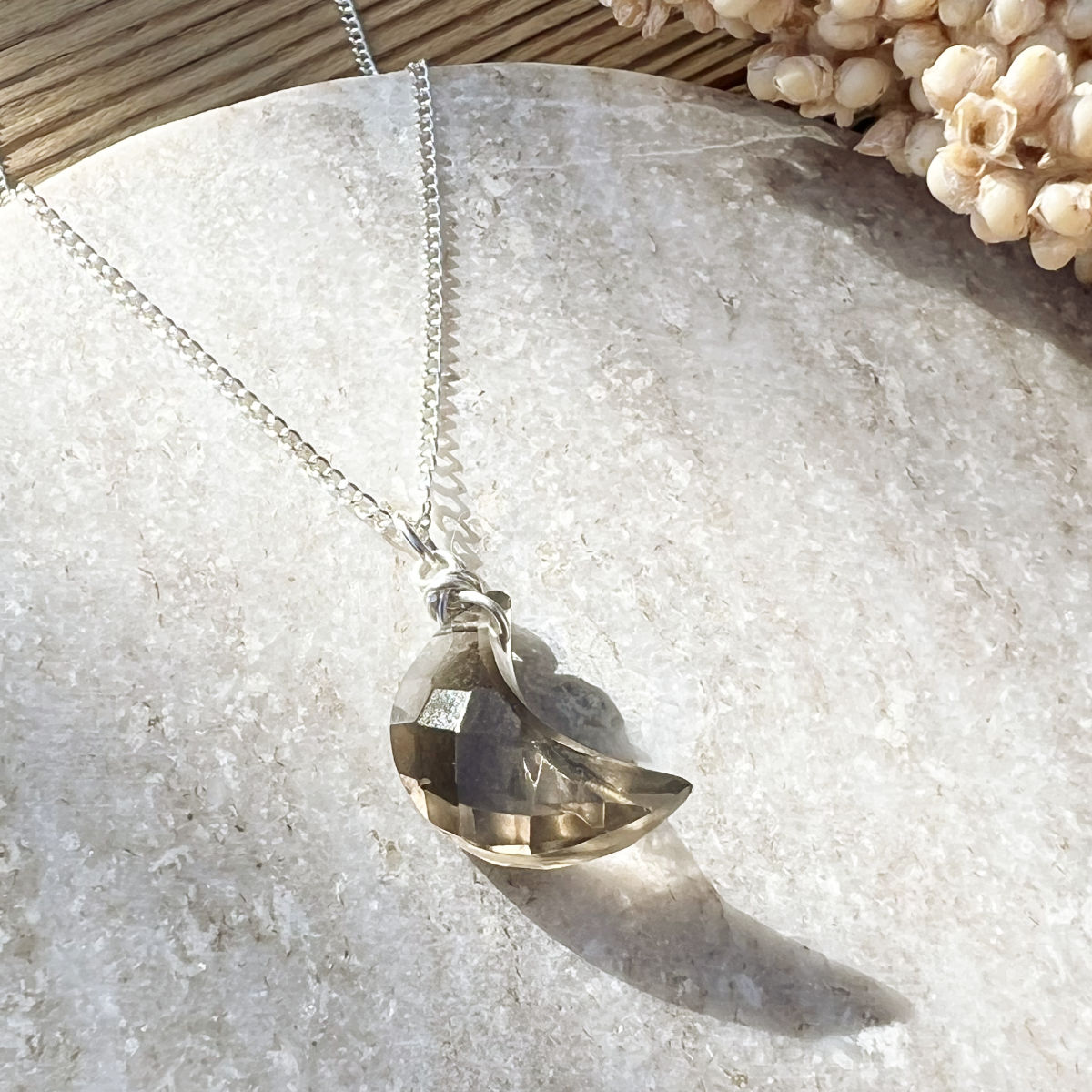 Rauchquarz Moon Halskette - DIY SPIRIT #