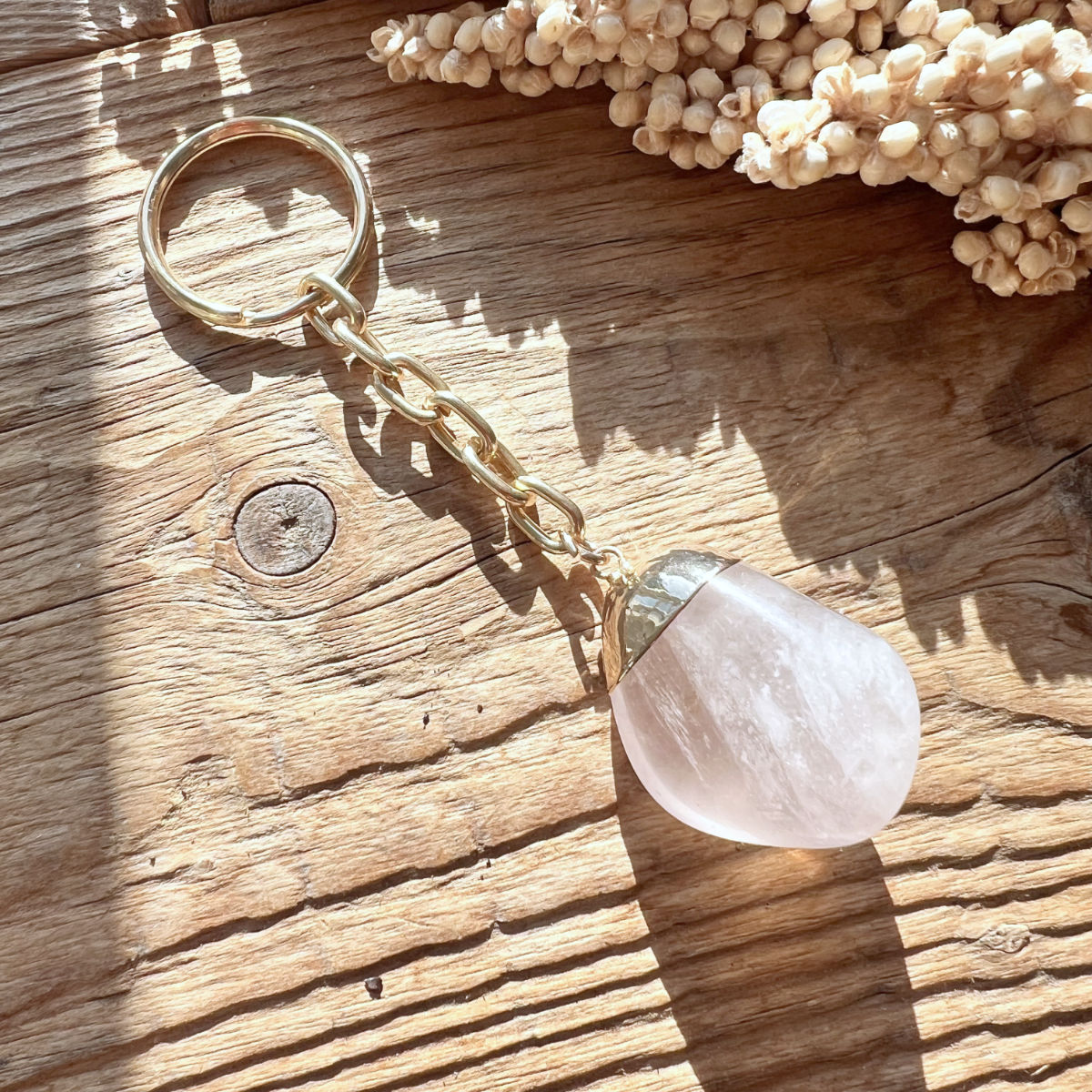 Rosenquarz Taschenanhänger - DIY SPIRIT #