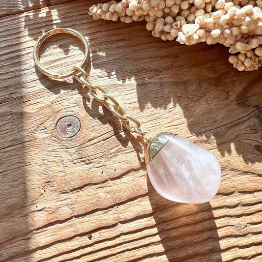 Rosenquarz Taschenanhänger - DIY SPIRIT #