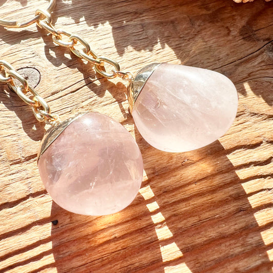 Rosenquarz Taschenanhänger - DIY SPIRIT #