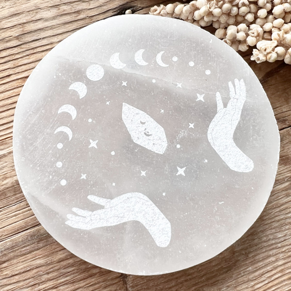 Selenit Ladeplatte Moon Cycle - DIY SPIRIT #