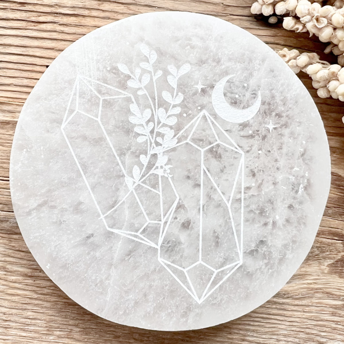 Selenit Ladeplatte Moon Cleanse - DIY SPIRIT #