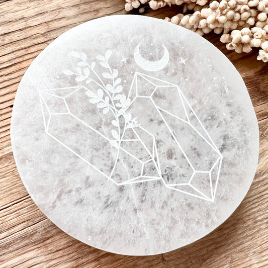 Selenit Ladeplatte Moon Cleanse - DIY SPIRIT #