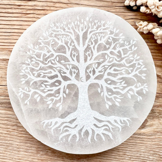 Selenit Ladeplatte Tree of Life - DIY SPIRIT #