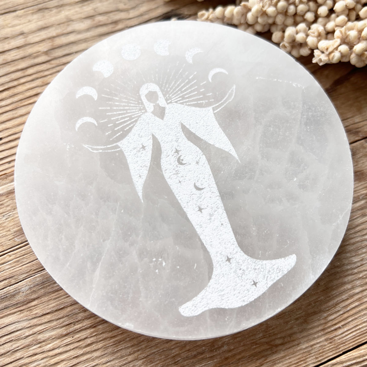 Selenit Ladeplatte Divine Feminine - DIY SPIRIT