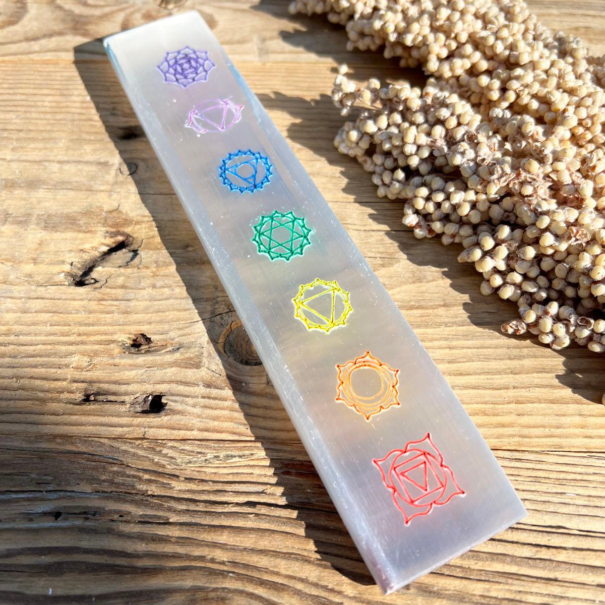 Selenit Tafel (Chakra)