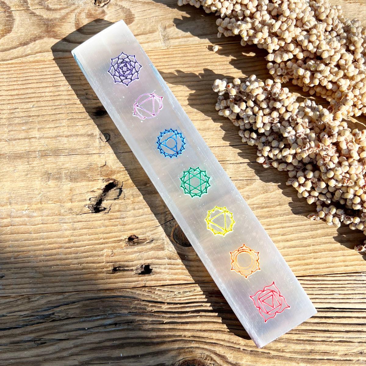 Selenit Tafel (Chakra)