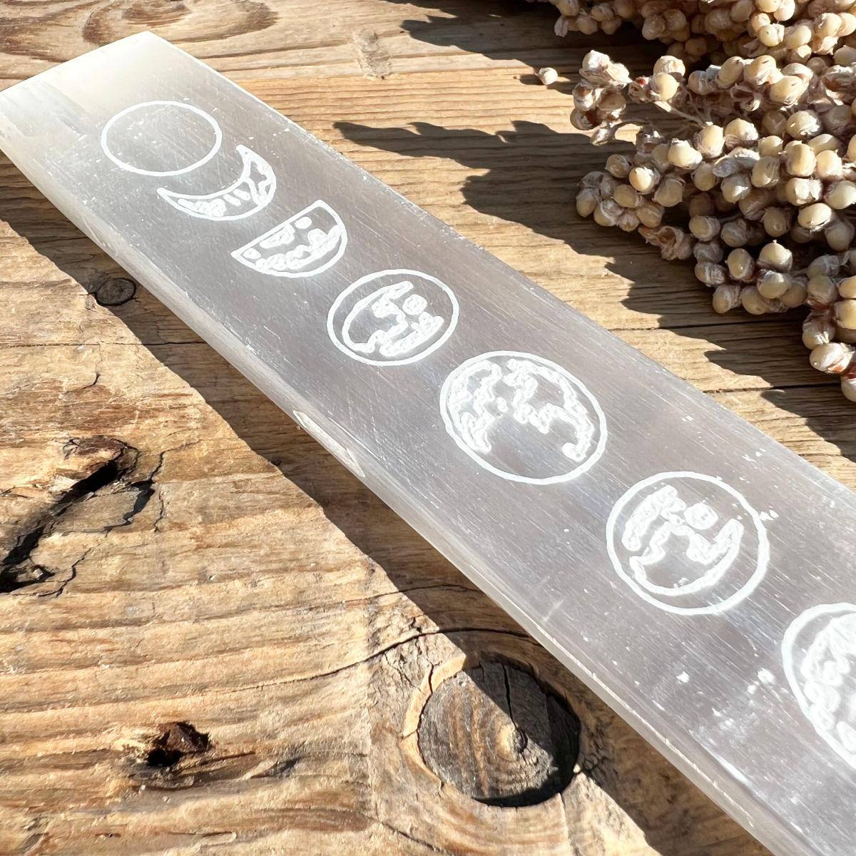 Selenit Tafel (Mondphasen)