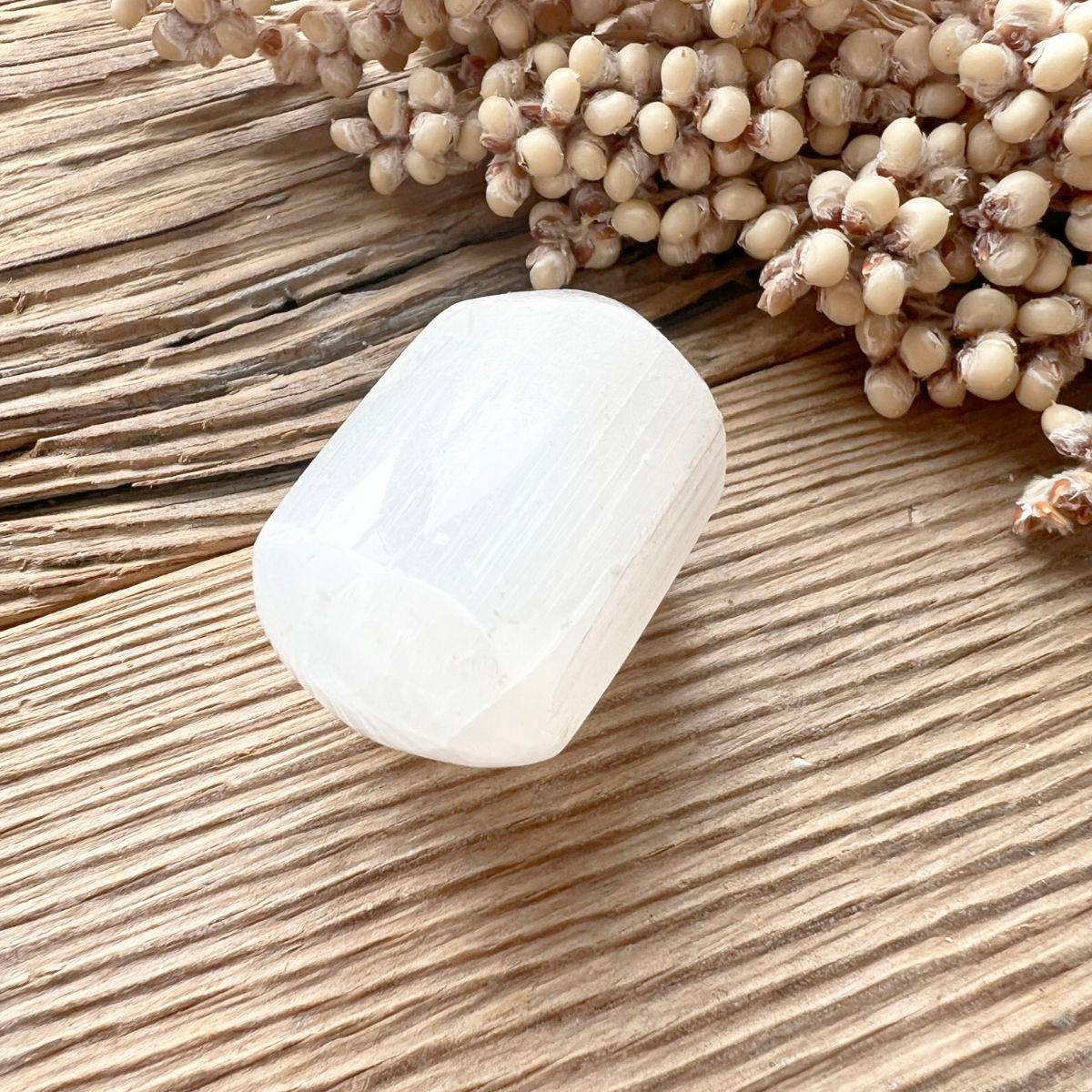 Selenit Trommelstein - DIY SPIRIT #