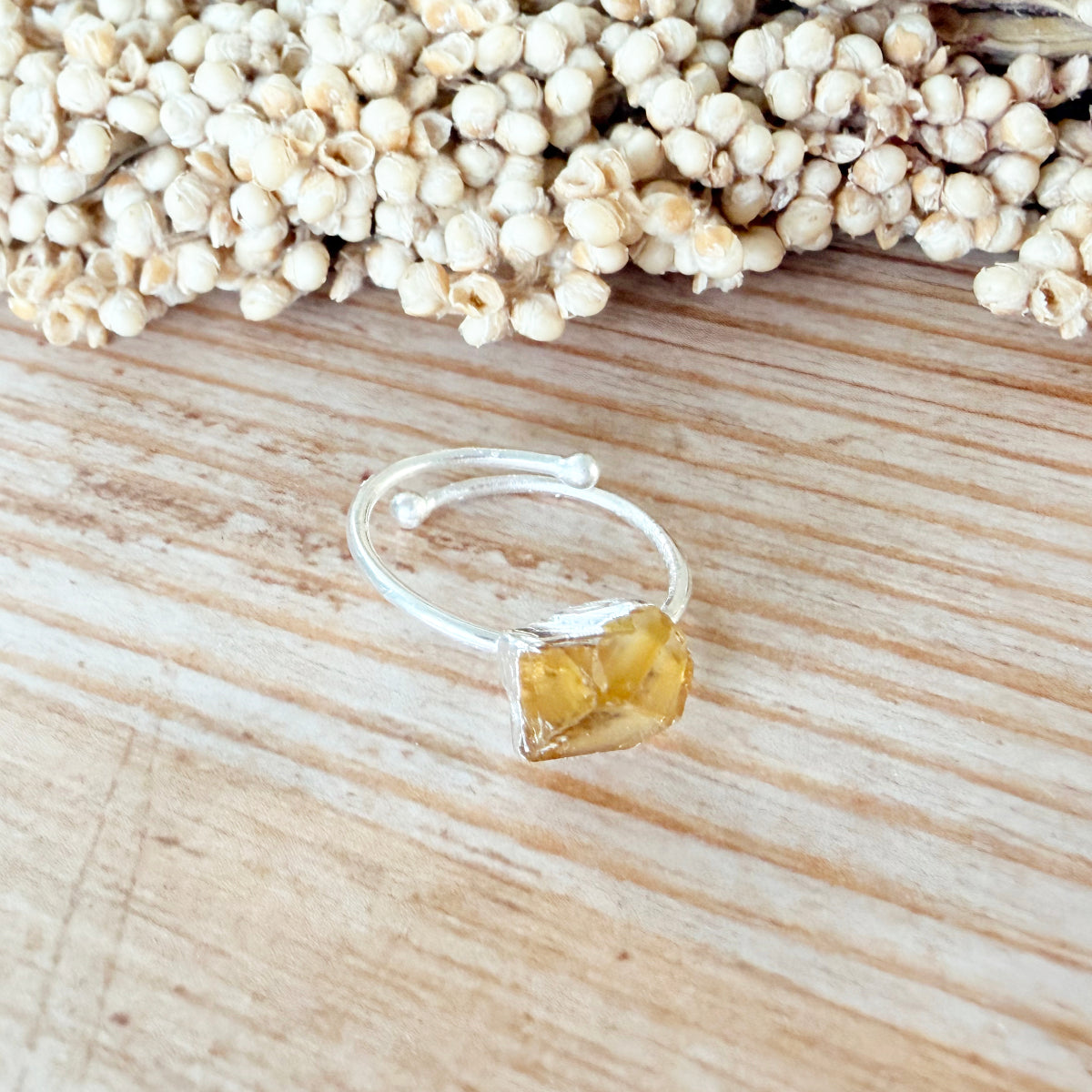 Citrin (gebr.) Silberring