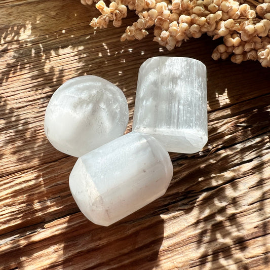 Selenit Trommelstein - DIY SPIRIT #