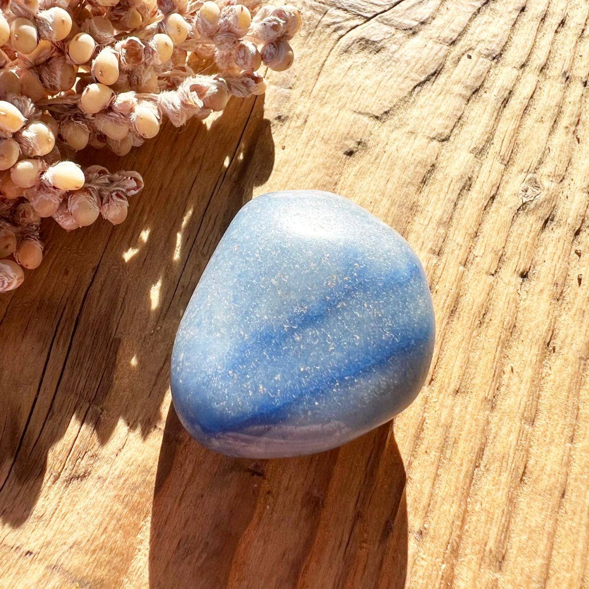 Blauquarz Trommelstein - DIY SPIRIT