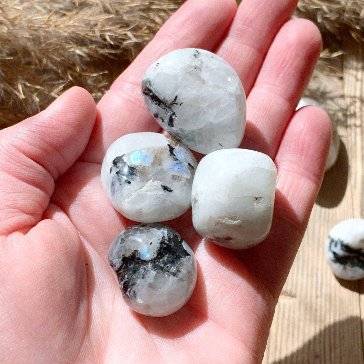 REGENBOGEN-MONDSTEIN Trommelstein - DIY SPIRIT