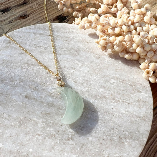 Aquamarin Moon Halskette - DIY SPIRIT #