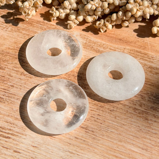 Bergkristall Donut-Anhänger