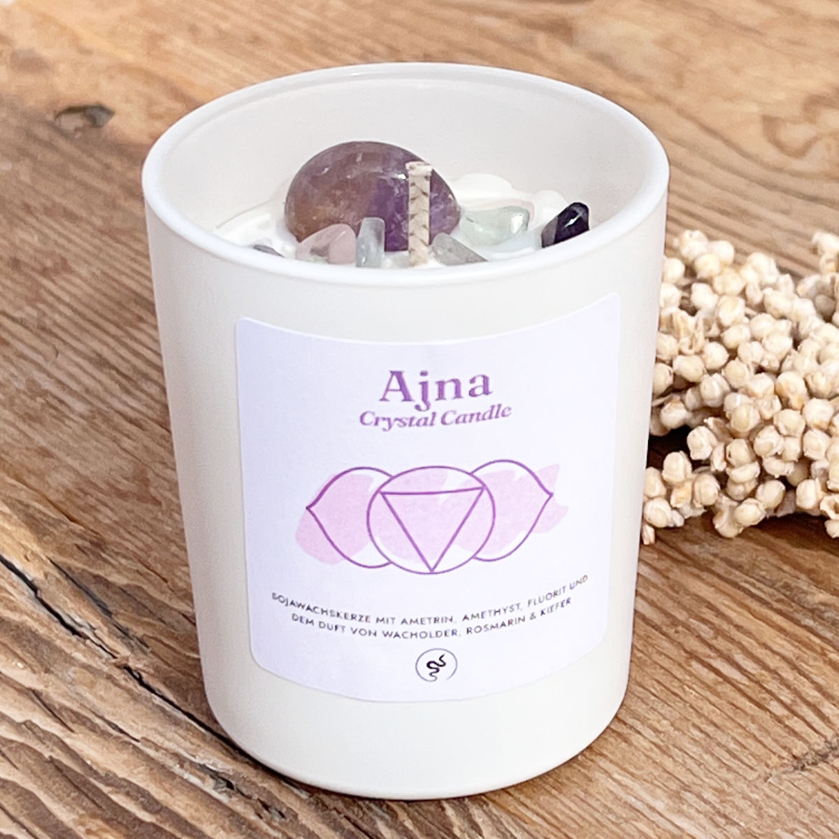 Kristallkerze Drittes Auge (Ajna) - DIY SPIRIT #