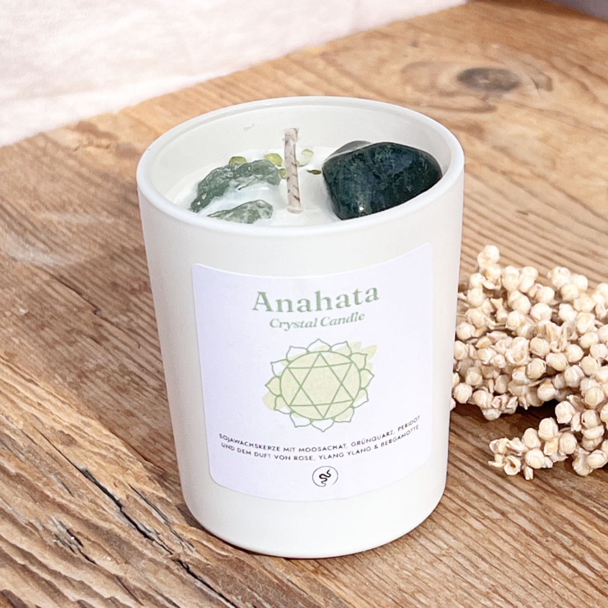 Kristallkerze Herzchakra (Anahata) - DIY SPIRIT #