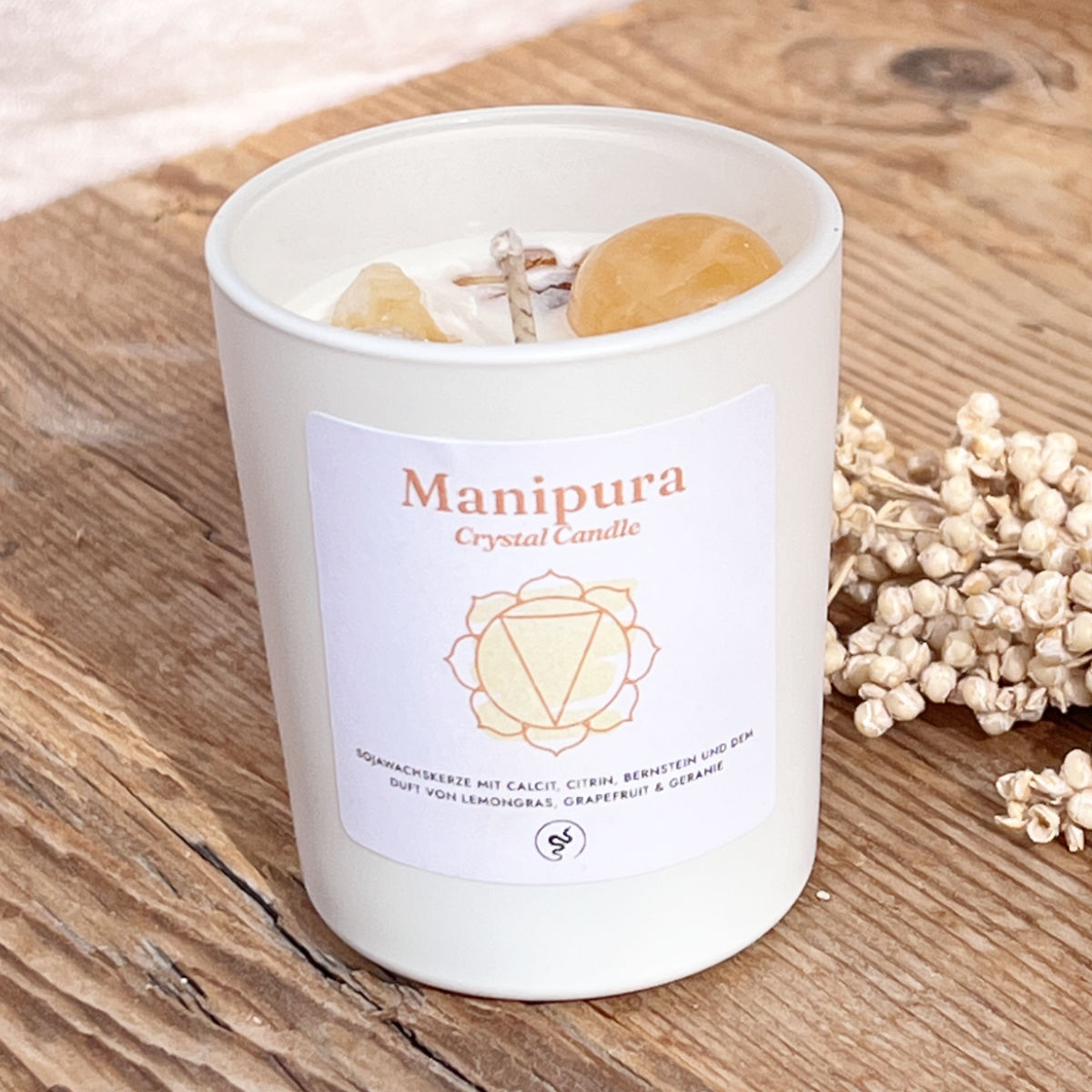 Kristallkerze Solarplexuschakra (Manipura) - DIY SPIRIT #