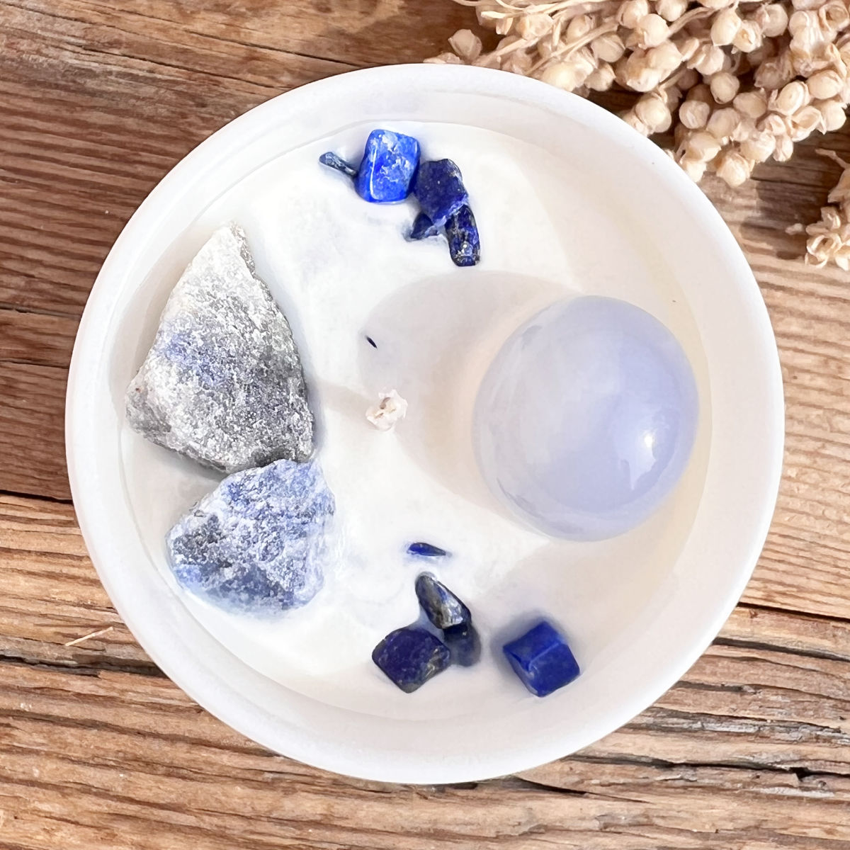 Kristallkerze Halschakra (Vishuddha) - DIY SPIRIT #