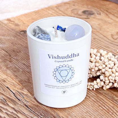 Kristallkerze Halschakra (Vishuddha) - DIY SPIRIT #