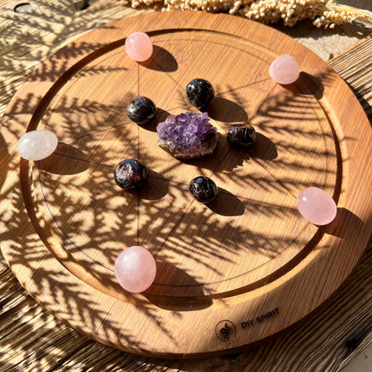 Crystal Grid Board "Pentagramm" (Bambus) - DIY SPIRIT #