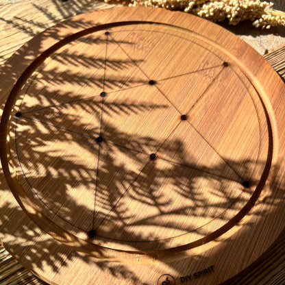 Crystal Grid Board "Pentagramm" (Bambus) - DIY SPIRIT #