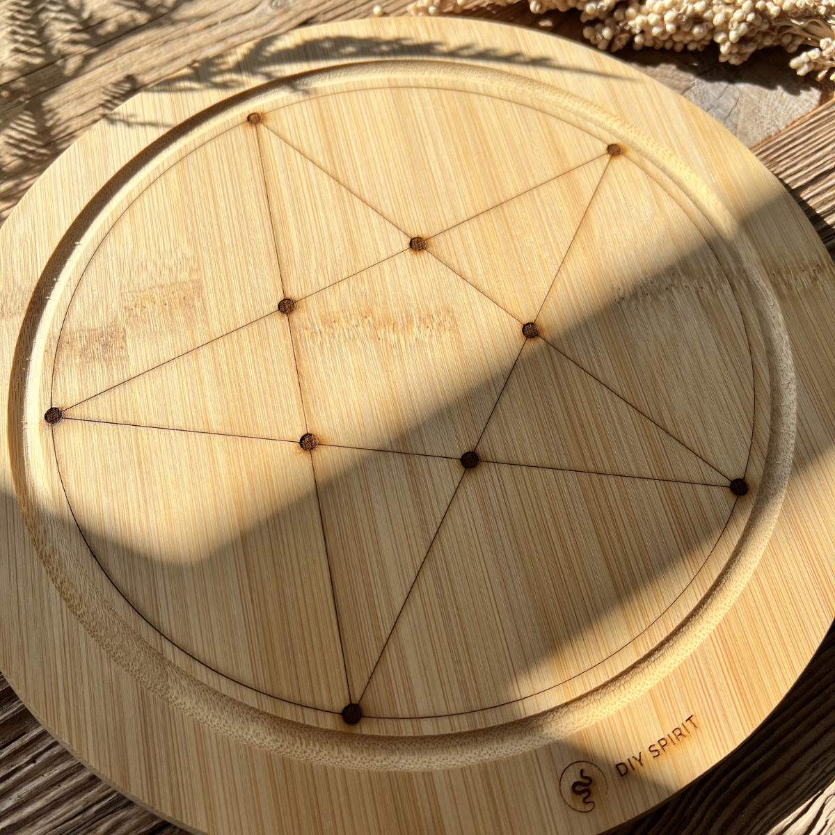 Crystal Grid Board "Pentagramm" (Bambus) - DIY SPIRIT #