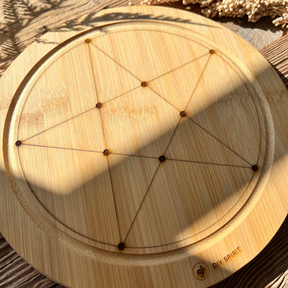 Crystal Grid Board "Pentagramm" (Bambus) - DIY SPIRIT #